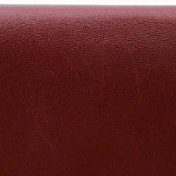 Hermes HERMES Bean Long Wallet Calfskin 2000 Wine Red □D Belt Clasp Ladies