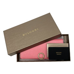 BVLGARI Clip Long Wallet Pink Women's