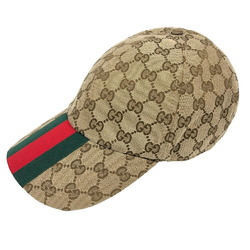 GUCCI 789016 GG Baseball Cap XL 60 Sherry Line Brown Unisex