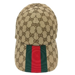 GUCCI 789016 GG Baseball Cap XL 60 Sherry Line Brown Unisex