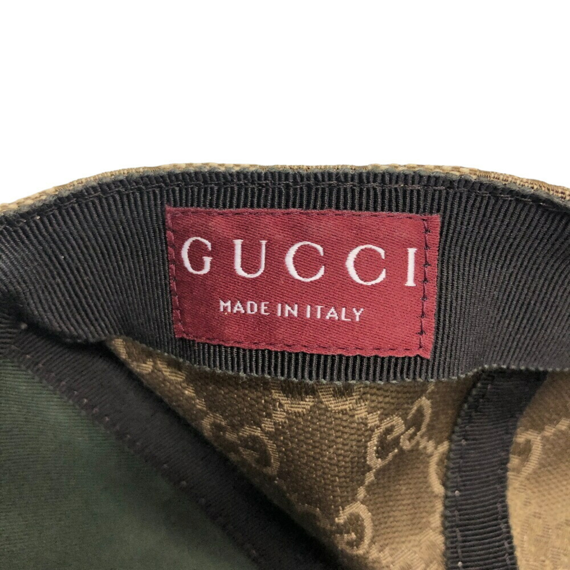 GUCCI 789016 GG Baseball Cap XL 60 Sherry Line Brown Unisex