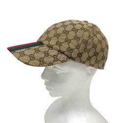 GUCCI 789016 GG Baseball Cap XL 60 Sherry Line Brown Unisex