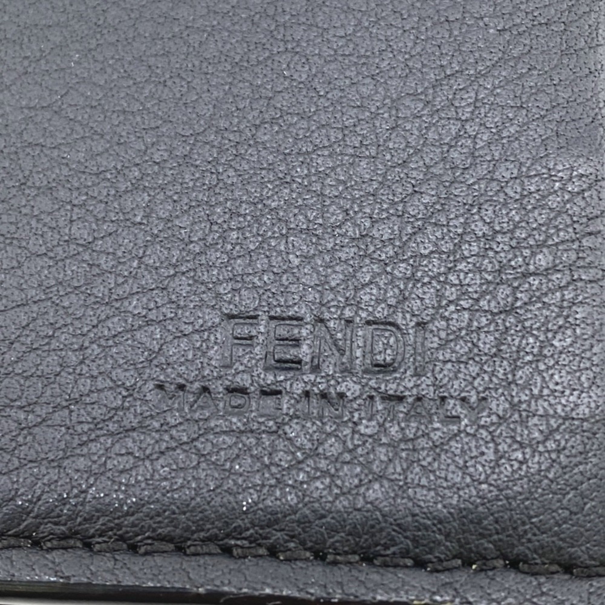 FENDI M0308-1D5-169-9834 Peekaboo Selleria Long Wallet Black Women's