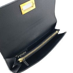 FENDI M0308-1D5-169-9834 Peekaboo Selleria Long Wallet Black Women's