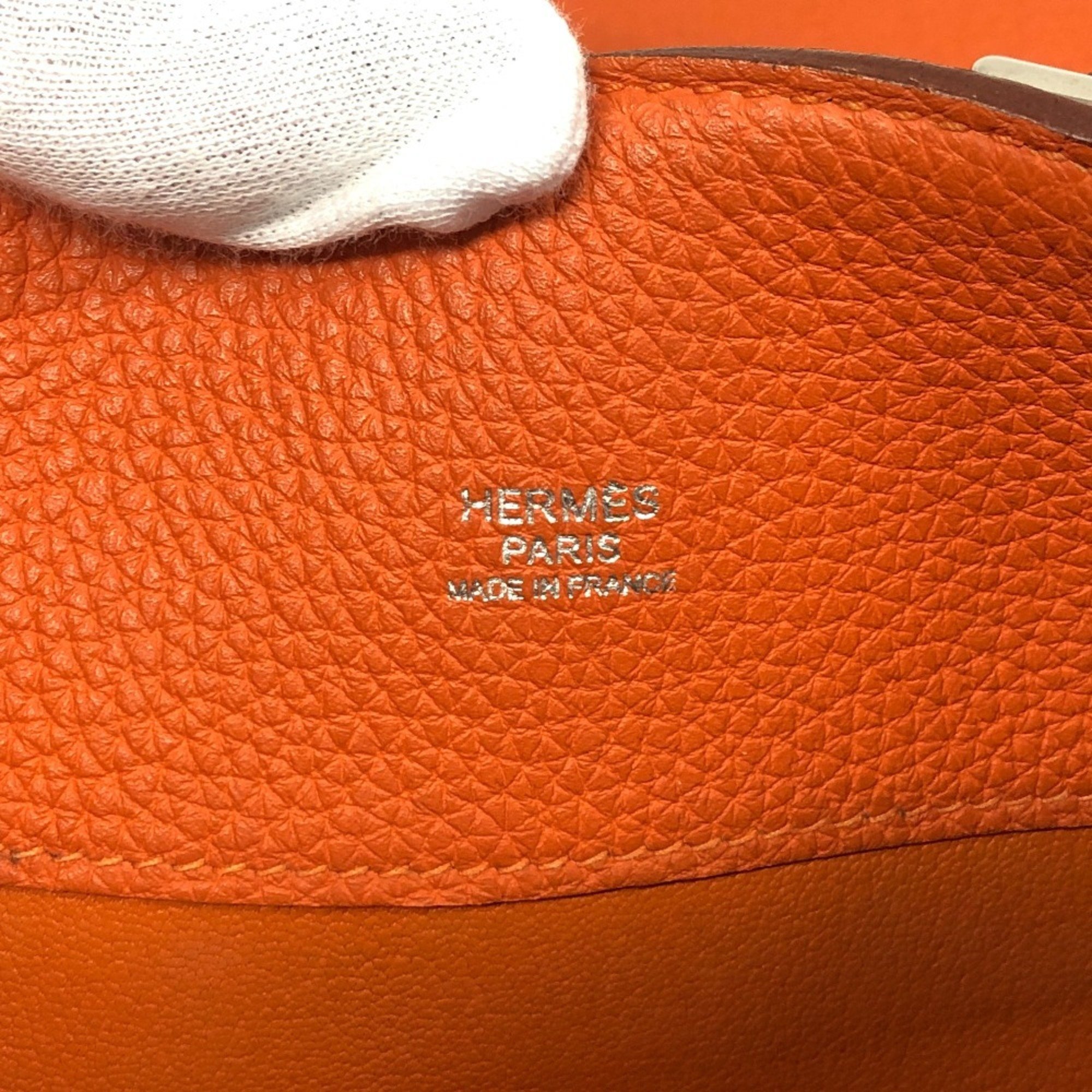 HERMES Hermes So Kelly 26 Tote Bag Orange Women's