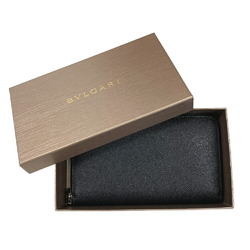 BVLGARI B.zero1 Round Long Wallet Black Men's