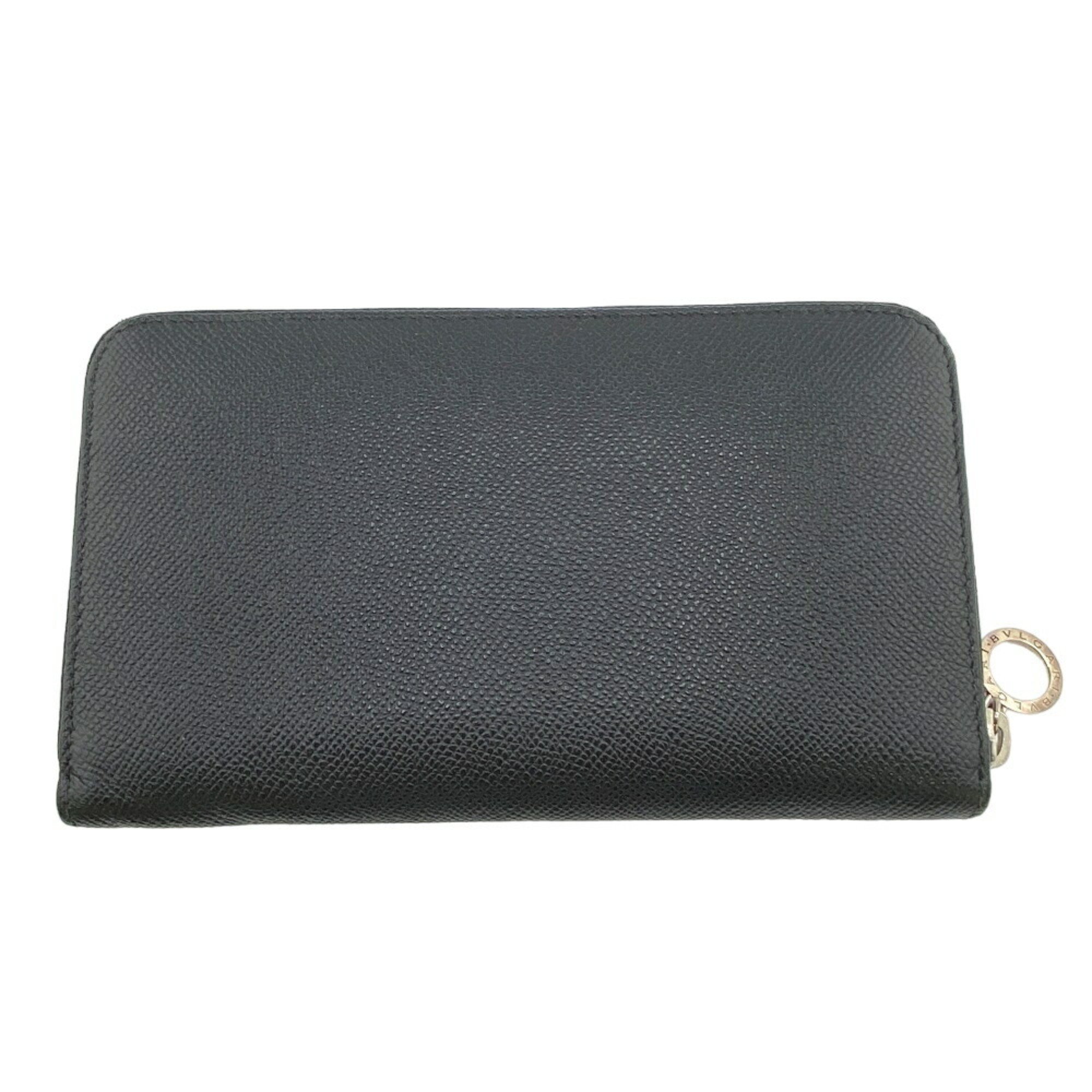 BVLGARI B.zero1 Round Long Wallet Black Men's