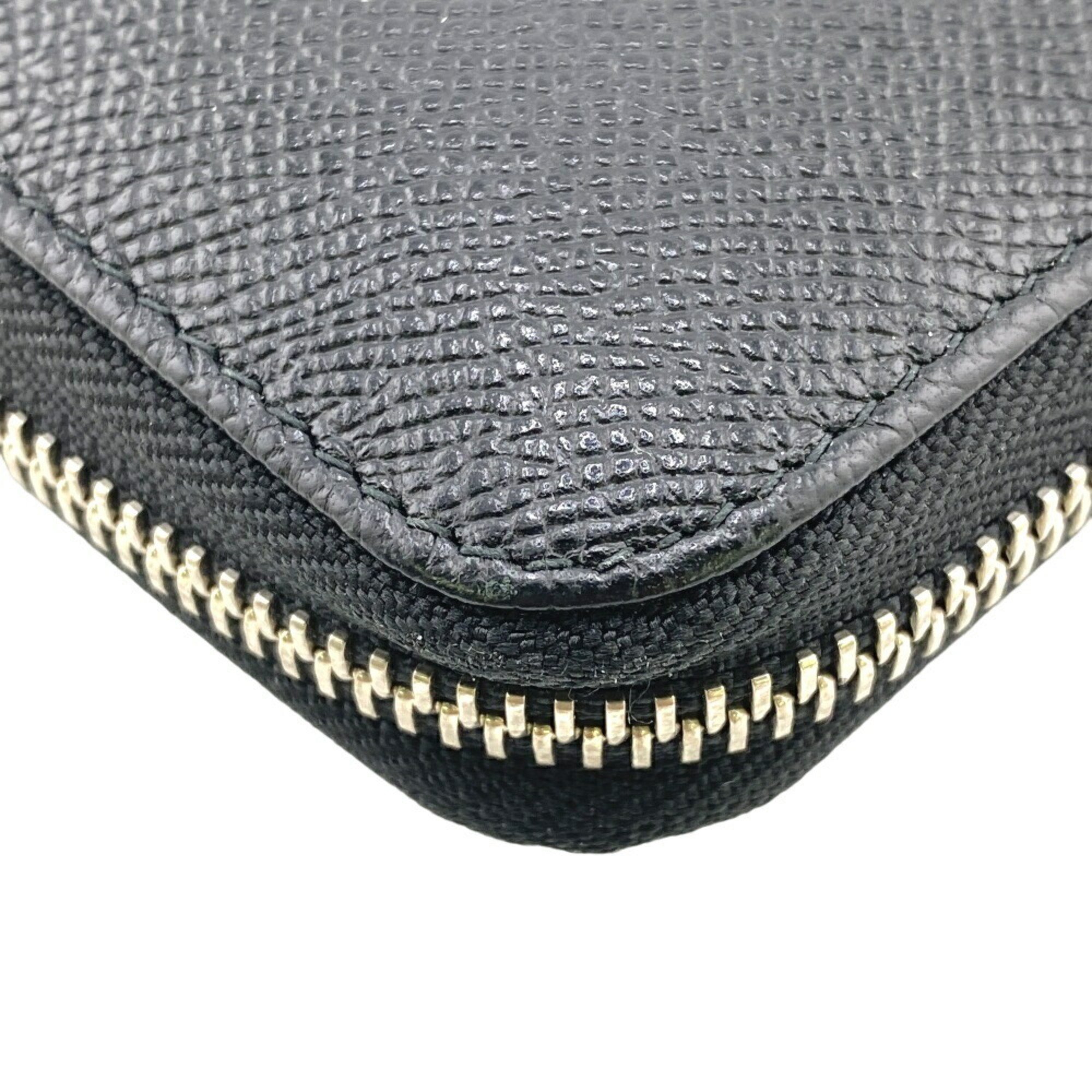 BVLGARI B.zero1 Round Long Wallet Black Men's