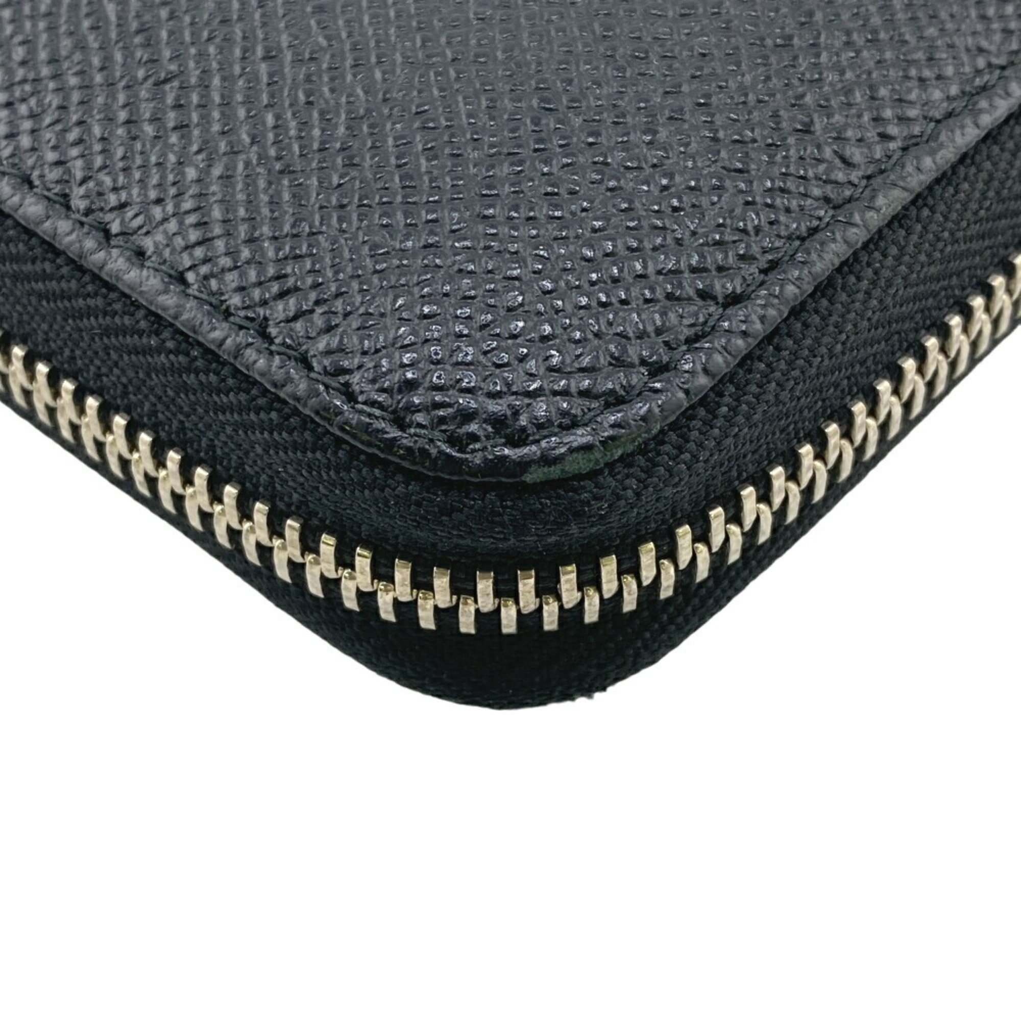 BVLGARI B.zero1 Round Long Wallet Black Men's