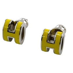 HERMES Hermes Pop Ash Earrings Yellow Women's