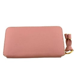 Chloé Chloe Marcie Round Long Wallet Pink Women's