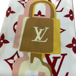 LOUIS VUITTON M77674 Bandeau LV Unlocked Scarf Muffler Beige Women's