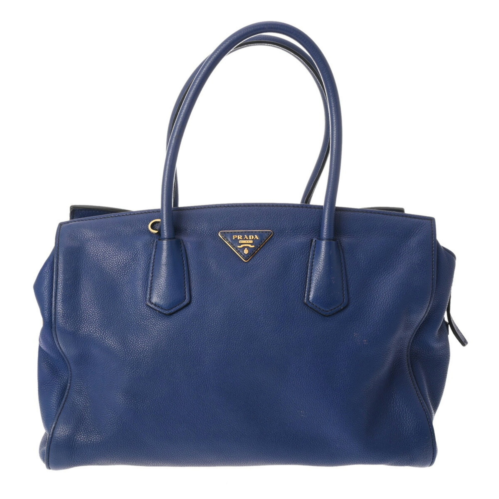 PRADA Prada Tote Bag Dark Blue Women's Leather Handbag