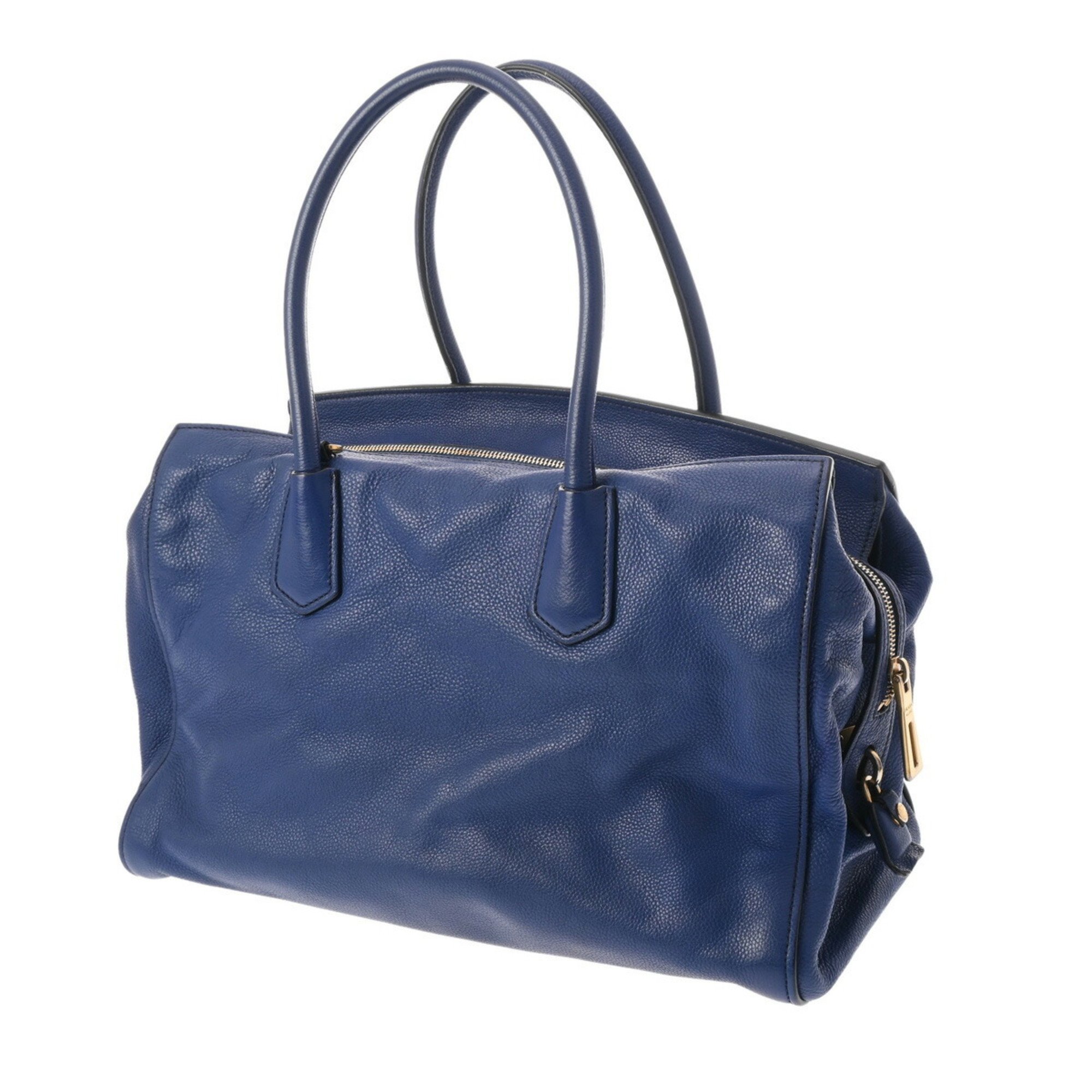 PRADA Prada Tote Bag Dark Blue Women's Leather Handbag