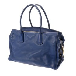 PRADA Prada Tote Bag Dark Blue Women's Leather Handbag