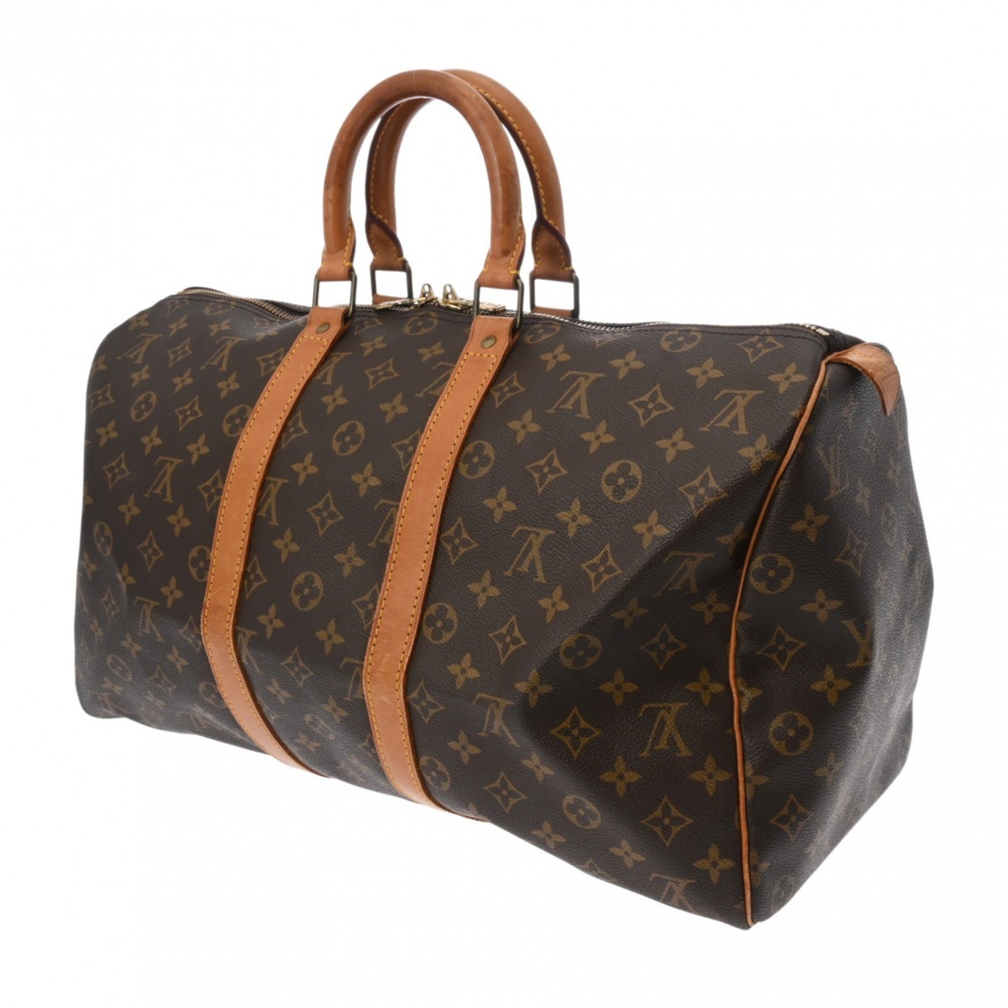 LOUIS VUITTON Louis Vuitton Monogram Keepall 45 Brown M41428 Unisex Canvas Boston Bag