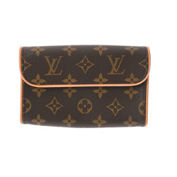 LOUIS VUITTON Louis Vuitton Monogram Pochette Florentine Belt L Brown M51855 Women's Canvas Waist Bag