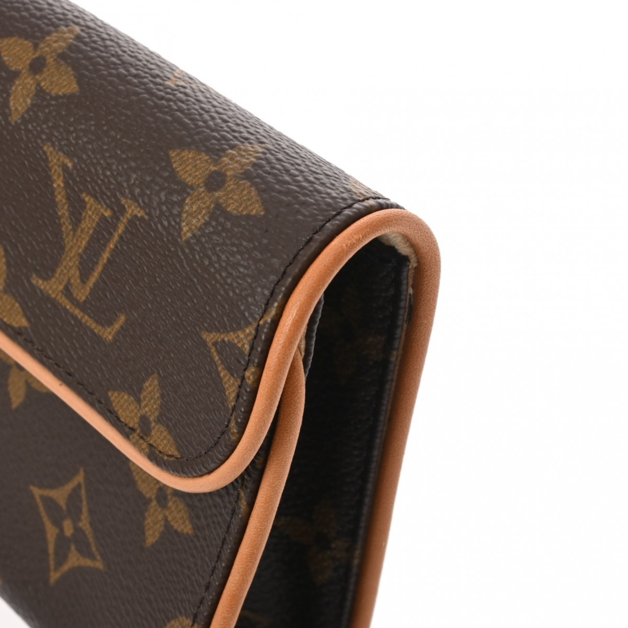 LOUIS VUITTON Louis Vuitton Monogram Pochette Florentine Belt L Brown M51855 Women's Canvas Waist Bag