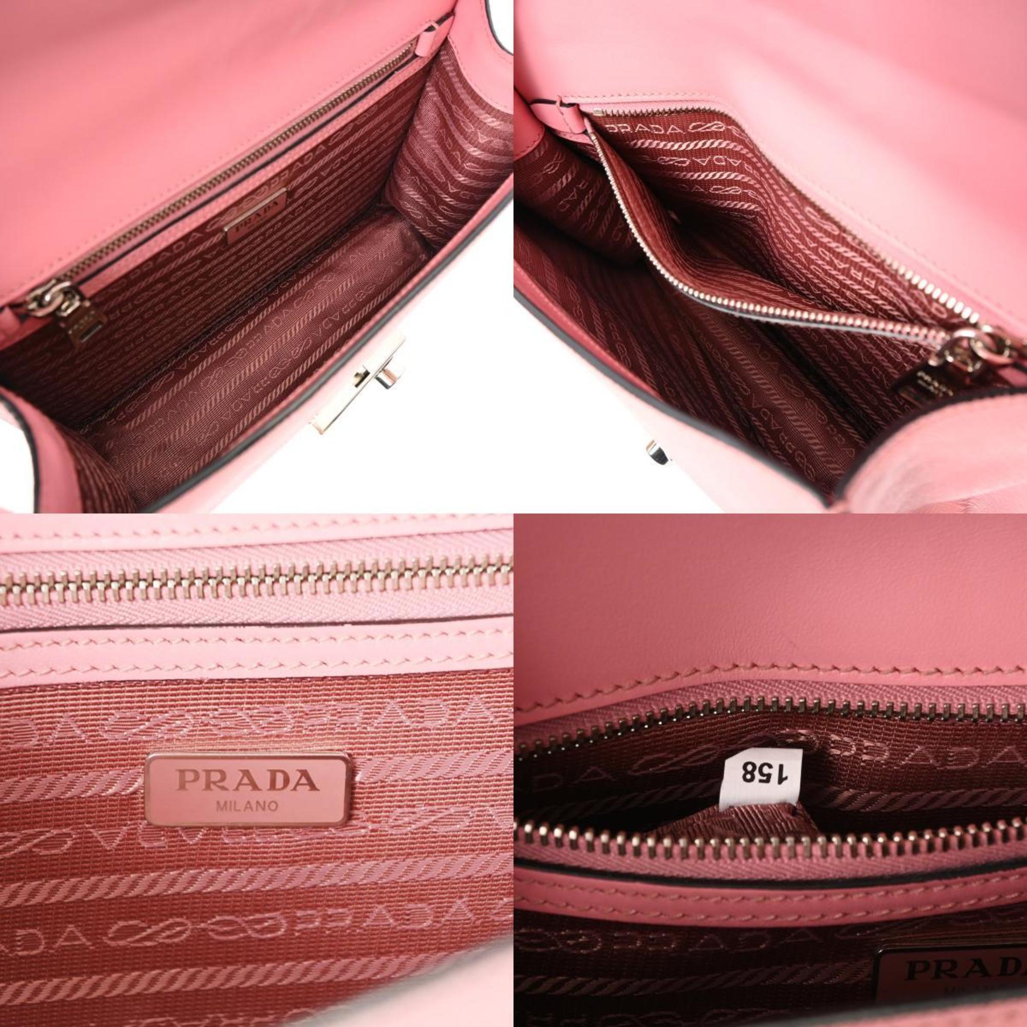 PRADA Prada Chain Shoulder Bag Pink 1BD034 Women's Leather