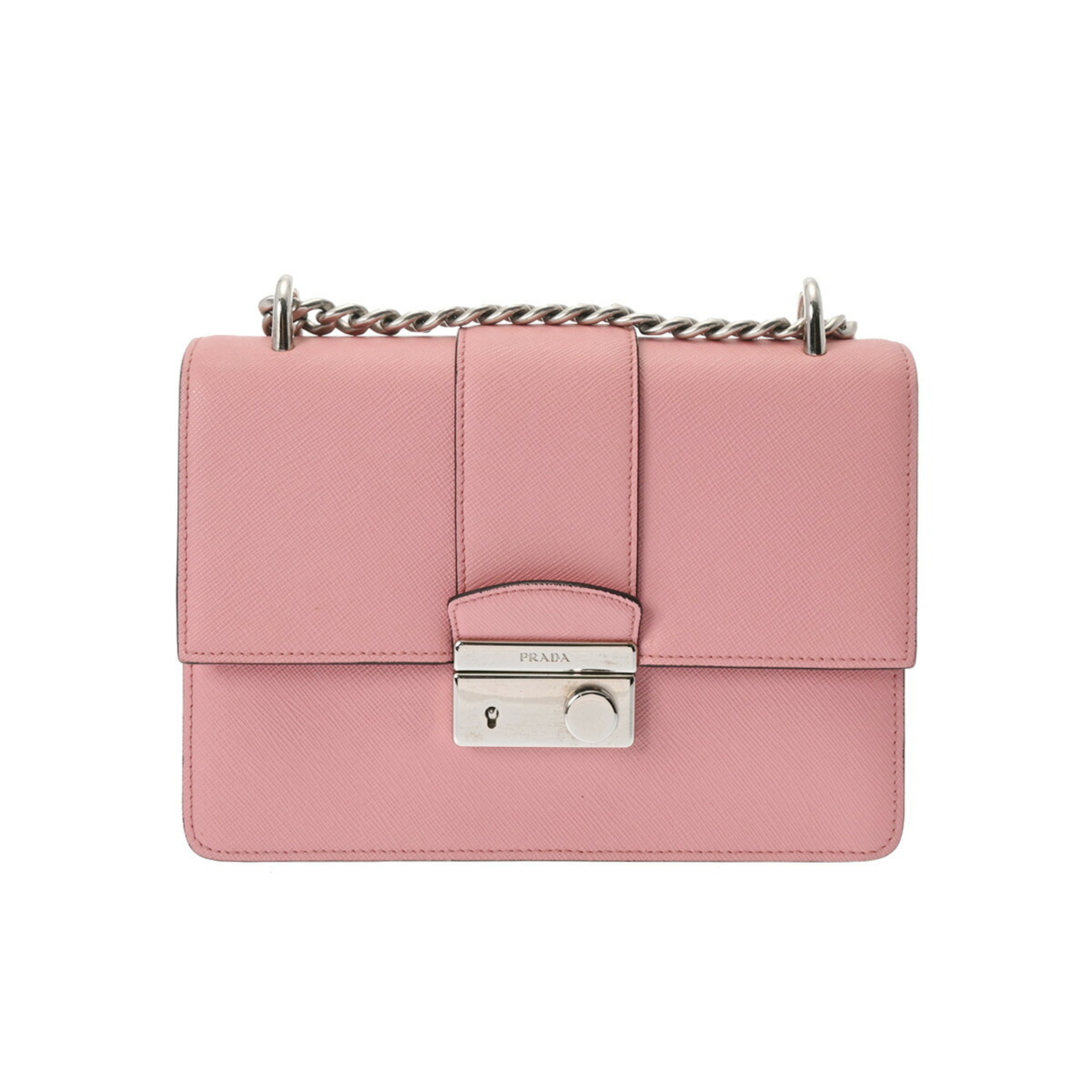 PRADA Prada Chain Shoulder Bag Pink 1BD034 Women's Leather