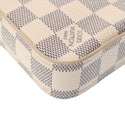 LOUIS VUITTON Damier Azur Pochette Felicie White N63106 Women's Canvas Shoulder Bag