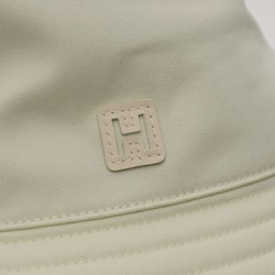 HERMES Edward Fedora H Hat #59 Light Cream Men's Cotton Serge