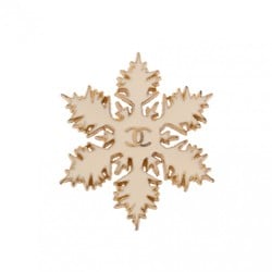 CHANEL Snowflake 2001 Cream Women's GP Brooch