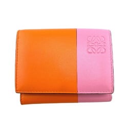 LOEWE Trifold Anagram Tri-fold Wallet Orange Women's