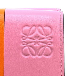 LOEWE Trifold Anagram Tri-fold Wallet Orange Women's