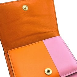 LOEWE Trifold Anagram Tri-fold Wallet Orange Women's