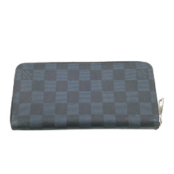 LOUIS VUITTON N62240 Zippy Wallet Vertical Round Damier Cobalt Long Black Men's