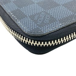 LOUIS VUITTON N62240 Zippy Wallet Vertical Round Damier Cobalt Long Black Men's