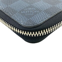 LOUIS VUITTON N62240 Zippy Wallet Vertical Round Damier Cobalt Long Black Men's