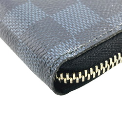 LOUIS VUITTON N62240 Zippy Wallet Vertical Round Damier Cobalt Long Black Men's