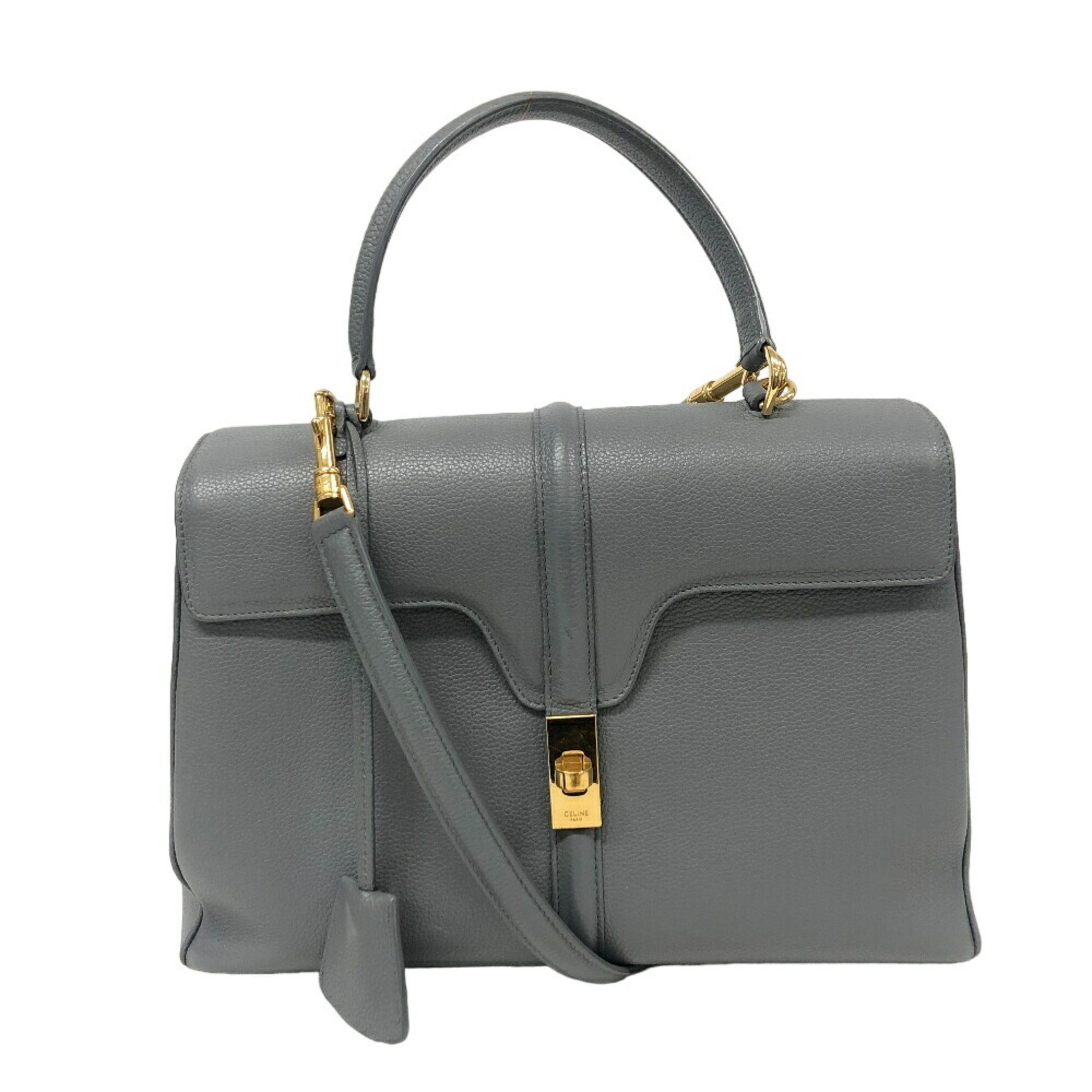 CELINE 16 Seize Medium Handbag Grey Women s eLADY Globazone