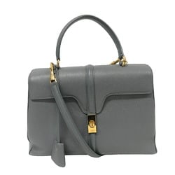 CELINE 16 Seize Medium Handbag Grey Women's