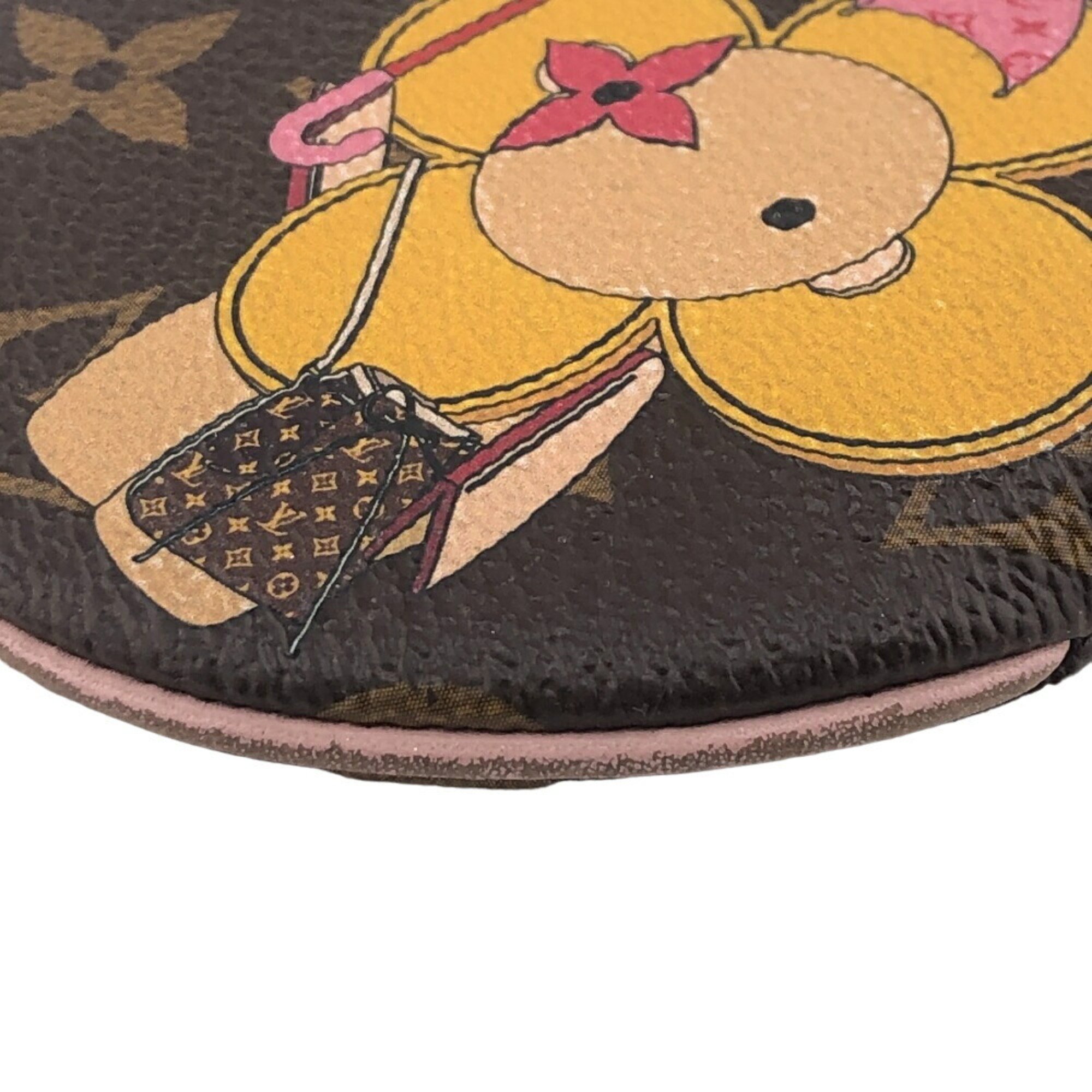 LOUIS VUITTON M69057 Porte Monogram Coin Case Brown Women's