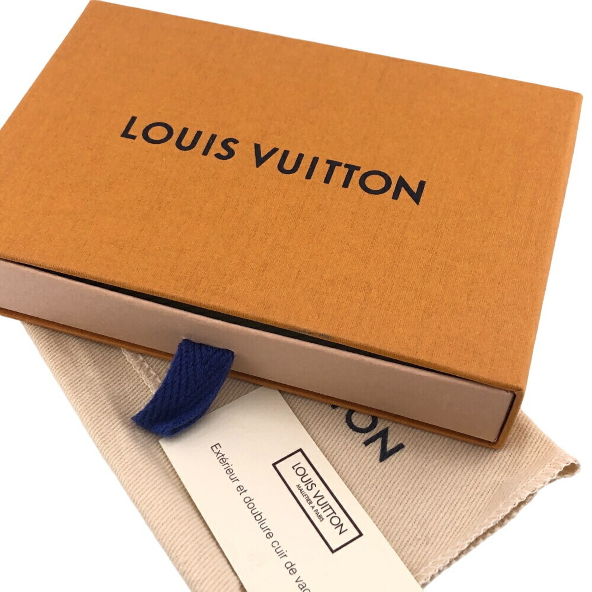 LOUIS VUITTON M64595 Envelope Carte de Visite Business Card Holder Taiga Case Black Men's