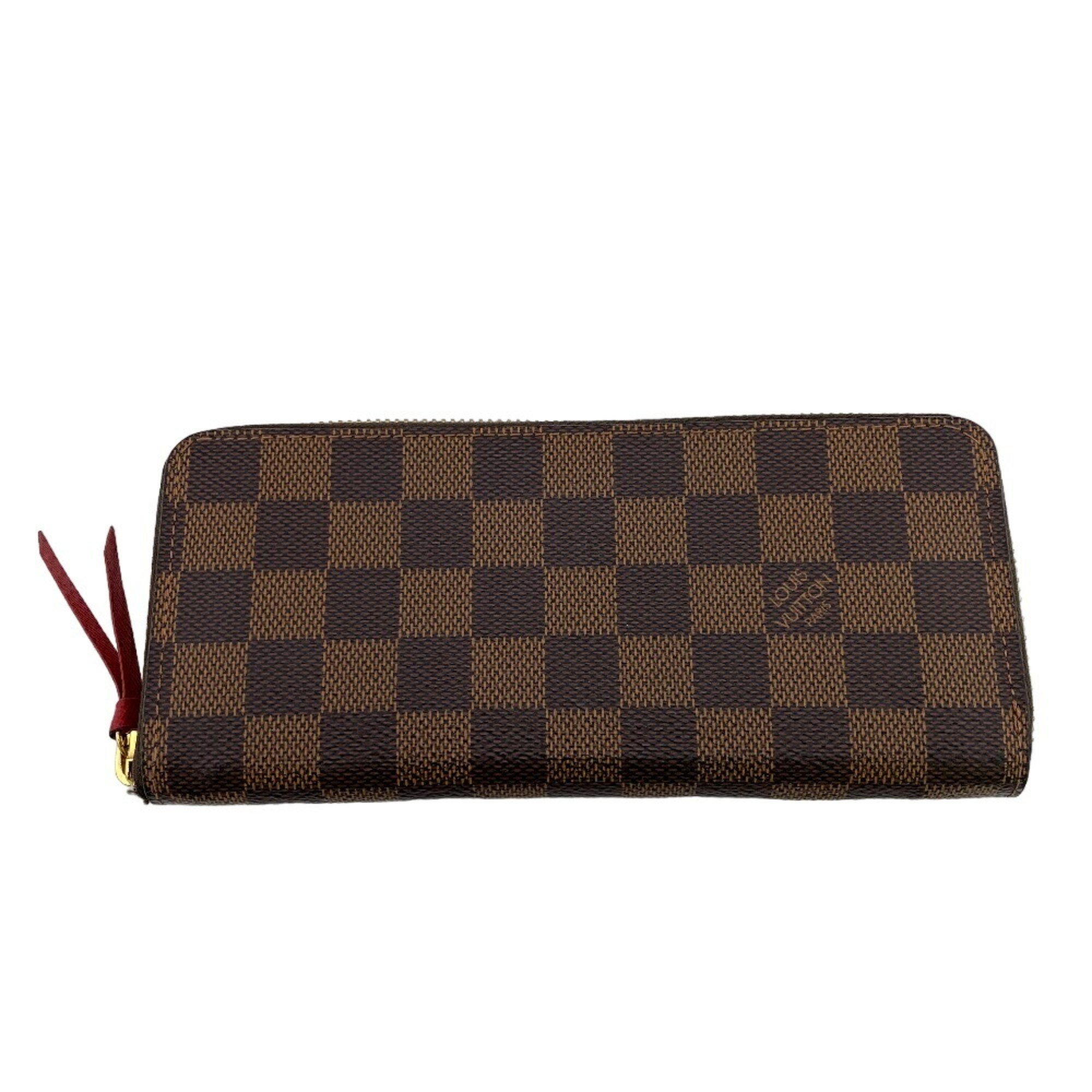 LOUIS VUITTON N60534 Portefeuille Clemence Round Damier Long Wallet Brown Women's