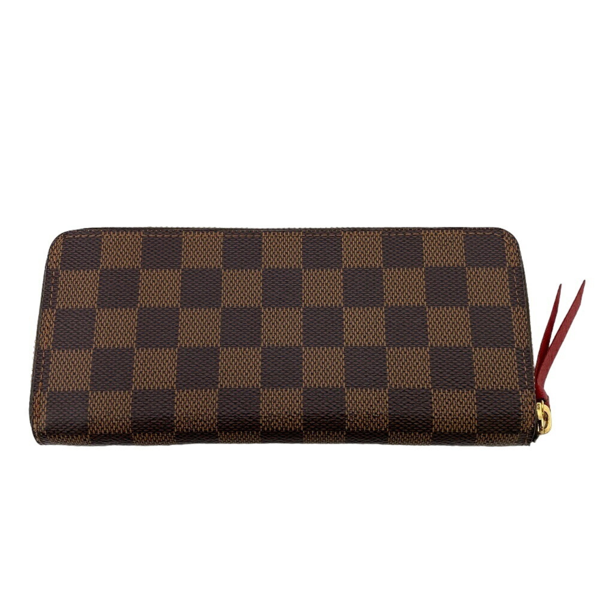 LOUIS VUITTON N60534 Portefeuille Clemence Round Damier Long Wallet Brown Women's