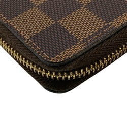 LOUIS VUITTON N60534 Portefeuille Clemence Round Damier Long Wallet Brown Women's