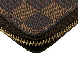 LOUIS VUITTON N60534 Portefeuille Clemence Round Damier Long Wallet Brown Women's