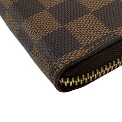 LOUIS VUITTON N60534 Portefeuille Clemence Round Damier Long Wallet Brown Women's