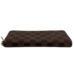 LOUIS VUITTON N60534 Portefeuille Clemence Round Damier Long Wallet Brown Women's