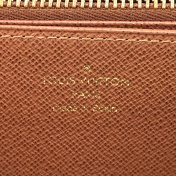 LOUIS VUITTON M42616 Zippy Wallet Round Monogram Long Brown Women's