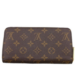 LOUIS VUITTON M42616 Zippy Wallet Round Monogram Long Brown Women's