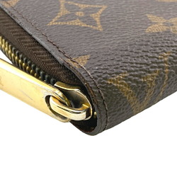 LOUIS VUITTON M42616 Zippy Wallet Round Monogram Long Brown Women's