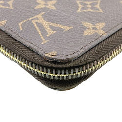 LOUIS VUITTON M42616 Zippy Wallet Round Monogram Long Brown Women's