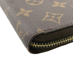 LOUIS VUITTON M42616 Zippy Wallet Round Monogram Long Brown Women's