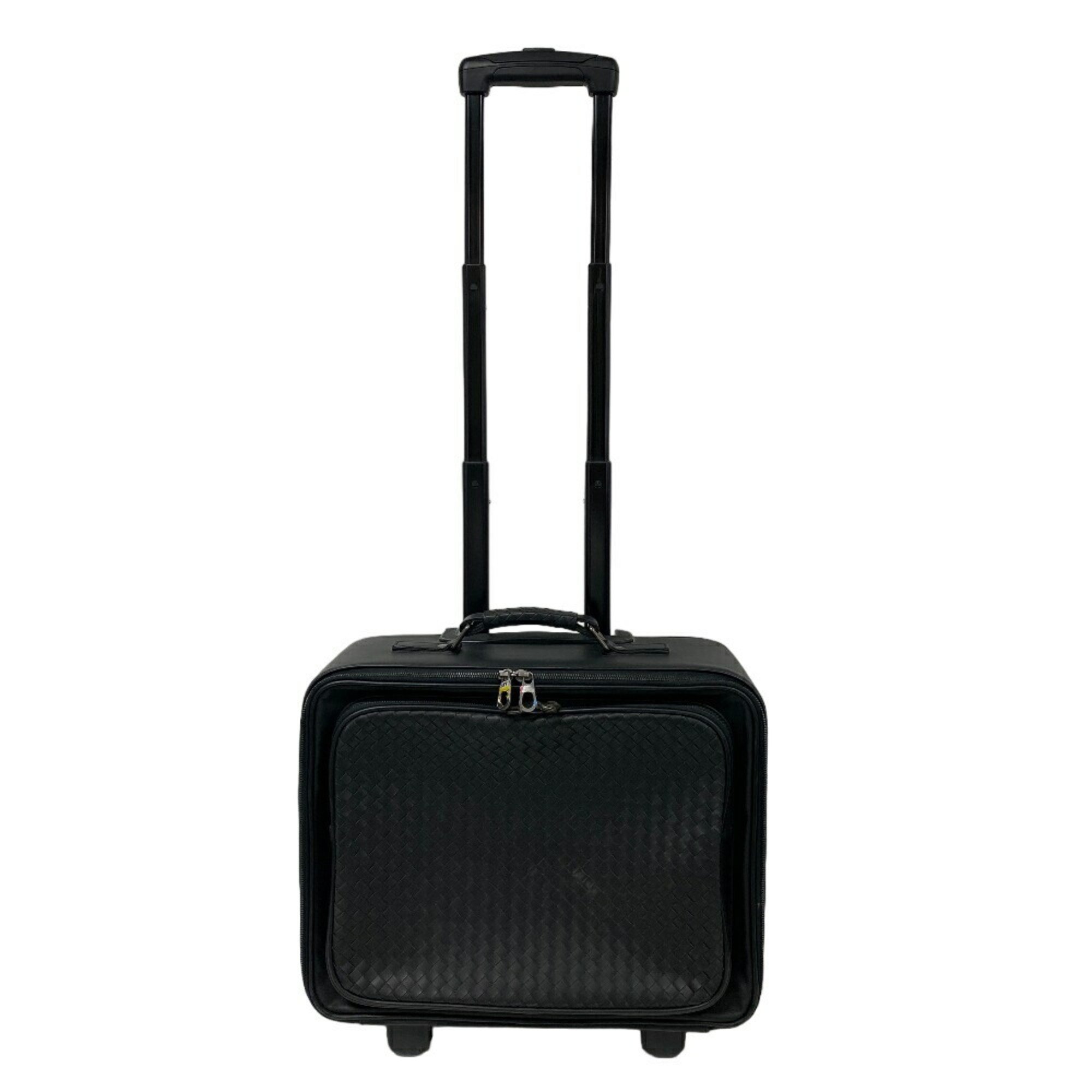 BOTTEGAVENETA Bottega Veneta Trolley Carry Case Intrecciato Bag Black Men's